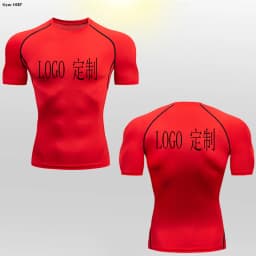 Customized LOGO for Men's T Shirt Tight Clothing Long Sleeved Short Sleeved Quick Drying Tight Fitting GYM Sports Running Shirts