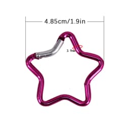 Aluminum Alloy Outdoor Star Shaped Spring Locking Carabiner Clip Keychains For Backpack Camping Hiking Traveling