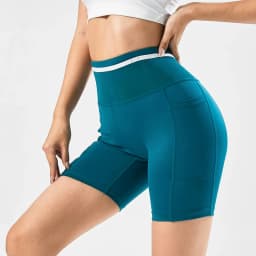 Womens Marathon Running Shorts with Waist Pack Compression Gym Tights Yoga Fitness Outdoor Sports Short Pants Leggings Quick Dry