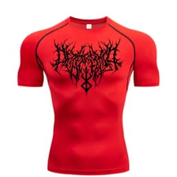 Men's Printed Compression Shirt - Quick Dry Breathable Rash Guard for Gym & Workout, Athletic Tight Fit Top ZY0059