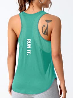 Women's Stitched Letters Quick-Drying Sports Vest, Breathable Net yoga Sportswear, Tennis Uniform Cycling Suit, Daily Wear