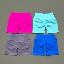 HISTELLO Vision Shorts 4.5" Df Dupe Women Yoga Cross Waist Workout Short Seamless Leggings Stretch Fitness Running Gym Shorts
