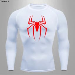 Men Long Sleeve Rashguard Compression T-Shirt Elastic Running Fitness Tee Tops Tight Man Sports Training Superhero Sportswear