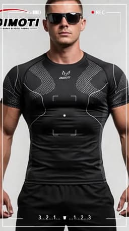Men's Quick Drying Compression Running T-Shirt Sports Fitness Short Sleeve Gym Jersey Elastic Tight Fitness Clothing
