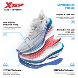 Xtep One Piece Modeling 5.0 Soft Cushioning Sole Combat Non-Slip Durable Support Running Shoes For Male 874219110036