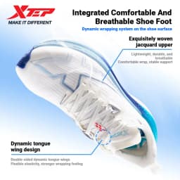 Xtep One Piece Modeling 5.0 Soft Cushioning Sole Combat Non-Slip Durable Support Running Shoes For Male 874219110036