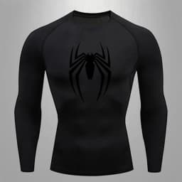 Spider Men Sports Rashgard Short Sleeves T Shirt Print Compression Running Workout Bodybuilding Quick-Dry T-Shirts