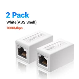Vention RJ45 Connector Cat7/6/5e Ethernet Adapter Female to Female 8P8C Patch Network Extender Extension Wire for Ethernet Cable