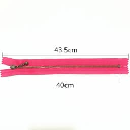 2pcs Closed End 3# (20-50cm) 8-20inch Round Bead Modeling Copper Zipper Metal Bulk Zipper for Sewing