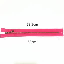 2pcs Closed End 3# (20-50cm) 8-20inch Round Bead Modeling Copper Zipper Metal Bulk Zipper for Sewing