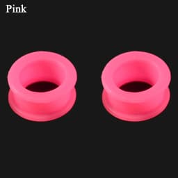 Pair Flexible Silicone Flexible Skin Ear Tunnels Plugs Ear Hollow Flesh Gauges Piercing Expander Earring Body Jewelry Earlets