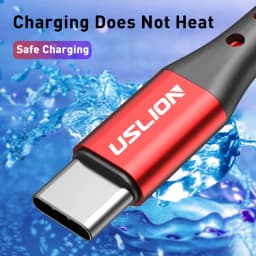 USLION 3A USB Type C Cable Fast Charging Wire for Samsung S23 S22 Xiaomi mi 12 mi9 Huawei Mobile Phone USB C Charger Cable 2m 3m