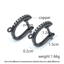 Handmade Earrings Jewelry Material Classic Zircon Earring Hooks Accessories For Women DIY Dangle Earrings Jewelry