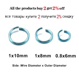 300pcs/lot 6 8 10 mm Metal Jump Rings Open Jump Rings Colorful Split Rings Connectors For Diy Jewelry Finding Making Supplies