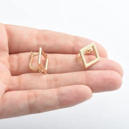 Trendy Big Square Brass Earring Hooks Clasp Jewelry Supplies Findings Accessories for DIY Woman Jewellery Making