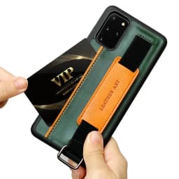 Case for Samsung Galaxy S25 S24 S23 S22 S21 Ultra Note Plus A54 A53 A52S A72 PU Leather Wristband Strap Card Holder Cover Shell