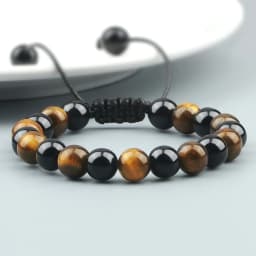 High Quality Blue Tiger Eye Stone Bracelet Adjustable Size Braided Onyx Beads Bracelets&Bangles Men Minimalist Jewelry Pulseras