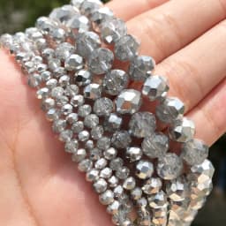 AB Clear Austria Faceted Crystal Rondelle Glass Bead Loose Spacer Beads For Jewelry Making DIY Bracelet Necklace 3/4/6/8/10/12mm
