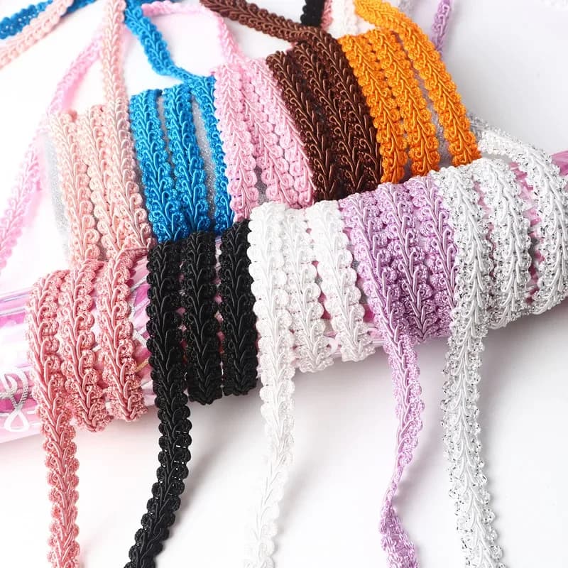 12Mm Centipede Lace Ribbon Woven Braid Lace Sewing Clothing Accessories Accessories Curve Lace Diy Craft Wedding Decoration 5M