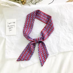 2025 New Style Fashion Ribbon Narrow Silk Scarf Women Small Long Decorative Hair Band Printed Silk Skinny Scarf Neckerchief