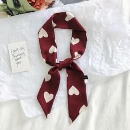 2025 New Style Fashion Ribbon Narrow Silk Scarf Women Small Long Decorative Hair Band Printed Silk Skinny Scarf Neckerchief