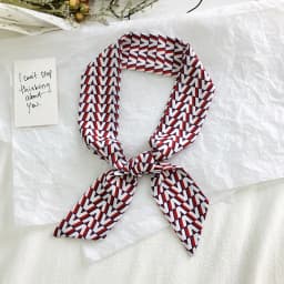 2025 New Style Fashion Ribbon Narrow Silk Scarf Women Small Long Decorative Hair Band Printed Silk Skinny Scarf Neckerchief