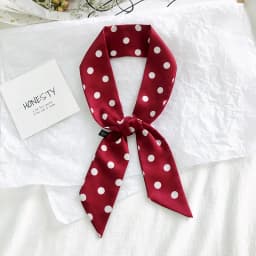2025 New Style Fashion Ribbon Narrow Silk Scarf Women Small Long Decorative Hair Band Printed Silk Skinny Scarf Neckerchief