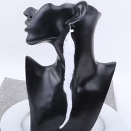 New Lovely Funny Long Plush Worm Drop Earrings For Women Personality Animal Insect Dangle Earrings Fashion Party Jewelry