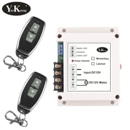 DC12V Motor Remote Control Switch 400W 2CH Motor Forwards Reverse Up Down Stop Water Pump Oil Pump Wireless TX RX Limited Switch
