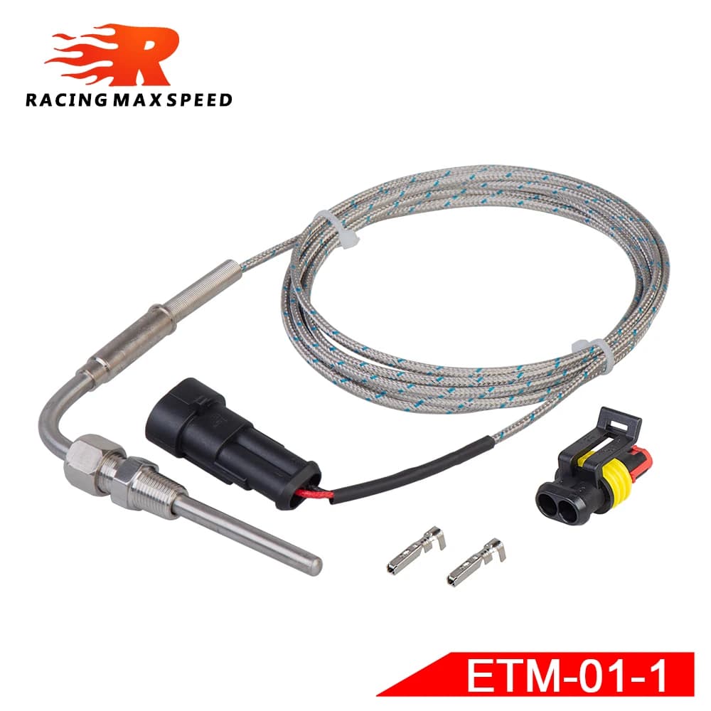 Car Exhaust Temp Sensor Gauge Exhaust Gas Temp Sensor EXT Temperature Sensor 0-1000 C ETM-01-1