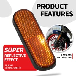 Motorcycle Front Fork Leg Reflector Cover 2Pcs Yellow Sticker For Victory Judge Hammer-S Hard-Ball Vision-Tour High-Ball Jackpot