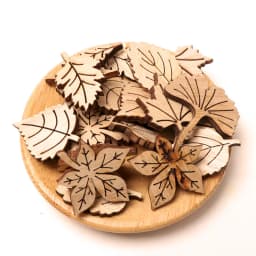 40PCS Natural Wood Leaves Hanging Chips Scrapbooking Wooden Slice Embellishment Ornaments Home Decoration Tools DIY Crafts 28mm