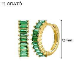 13mm Crystal Hoop Earrings for Women 925 Sterling Silver Needle Zircon Huggie Small Earrings Hoop Trend Piercing Jewelry Gifts