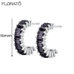 13mm Crystal Hoop Earrings for Women 925 Sterling Silver Needle Zircon Huggie Small Earrings Hoop Trend Piercing Jewelry Gifts