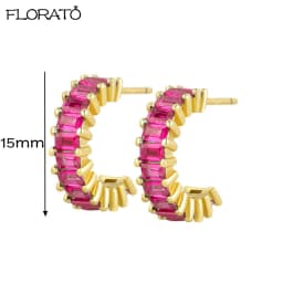 13mm Crystal Hoop Earrings for Women 925 Sterling Silver Needle Zircon Huggie Small Earrings Hoop Trend Piercing Jewelry Gifts