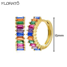 13mm Crystal Hoop Earrings for Women 925 Sterling Silver Needle Zircon Huggie Small Earrings Hoop Trend Piercing Jewelry Gifts