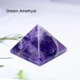 28-32mm Natural Crystal Pyramid Healing Crystal Crafts Rose Quartz Chakra Reiki Crystal Rainbow Fluorite Home Decor Point