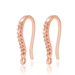 Earrings Clasp Hooks Findings Zirconia Handmade DIY Women Tassle Dangle Earrings Accessories