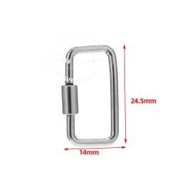 TOUREDBEADS 4pcs Stainless Steel Heart Screw Locking Clasp Gold Oval Square Carabiner Clasps for Necklace Keychain Making