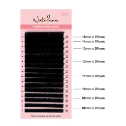 NATUHANA 8-25mm Super Long Length Eyelash Extension Korean PBT False Mink Eyelashes Individual Synthetic Silk Fake Lashes Cilios