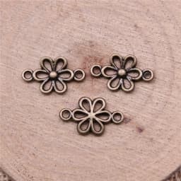 WYSIWYG 40pcs 15x9mm 6 Colors Flower Connector Charms For Jewelry Making DIY Jewelry Findings