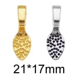 20pcs/pack Glue on Bail Bales for Jewelry Making Necklace Pendant Base jewelry findings handmade accessories charms crafts Gift