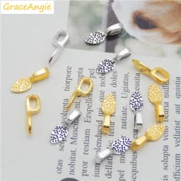 20pcs/pack Glue on Bail Bales for Jewelry Making Necklace Pendant Base jewelry findings handmade accessories charms crafts Gift