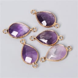 3pcs/set Natural Aventurine Rose Pink Quartzs Opal Stone Pendants Charm DIY Making Necklace Earrings For Women Exquisite Jewelry