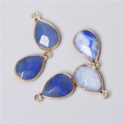 3pcs/set Natural Aventurine Rose Pink Quartzs Opal Stone Pendants Charm DIY Making Necklace Earrings For Women Exquisite Jewelry