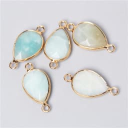 3pcs/set Natural Aventurine Rose Pink Quartzs Opal Stone Pendants Charm DIY Making Necklace Earrings For Women Exquisite Jewelry