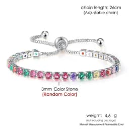 Adjustable Tennis CZ Bracelet For Women Sparking Zircon Rose Gold Color Bracelet on Hand Gift to Friends Fashion Jewelry H017