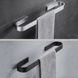 Towel Rail Rack Towel Holder Bathroom Towels Rack Hanger Black Silver Space Aluminum Wall Hanging Towel Bar Storage Shelf