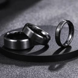 Kolmnsta 4/6/8mm Black Ceramic Ring Anti-Allergy Men Brushed Couple Wedding Band Engagement Rings For Women Size 4-15 Anel