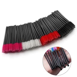HOT 50 Pcs Disposable Hollow Rod Mascara Brush Eyebrow Eye Lash Black Wand Brushes Eyelash Extension Women Makeup Tools